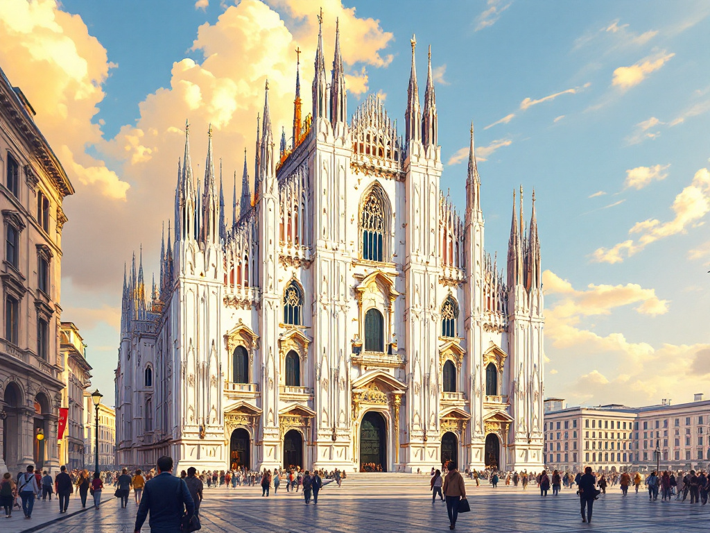 Imagen del Duomo de Milano creata con IA a fin demostrativo